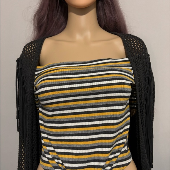 Daytrip-Black&White button-up plaid print shirt - Picture 6 of 6